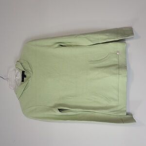 BROOKS BROTHERS 365 Lime Green Cotton Thermal Kangaroo Pocket Hoodie